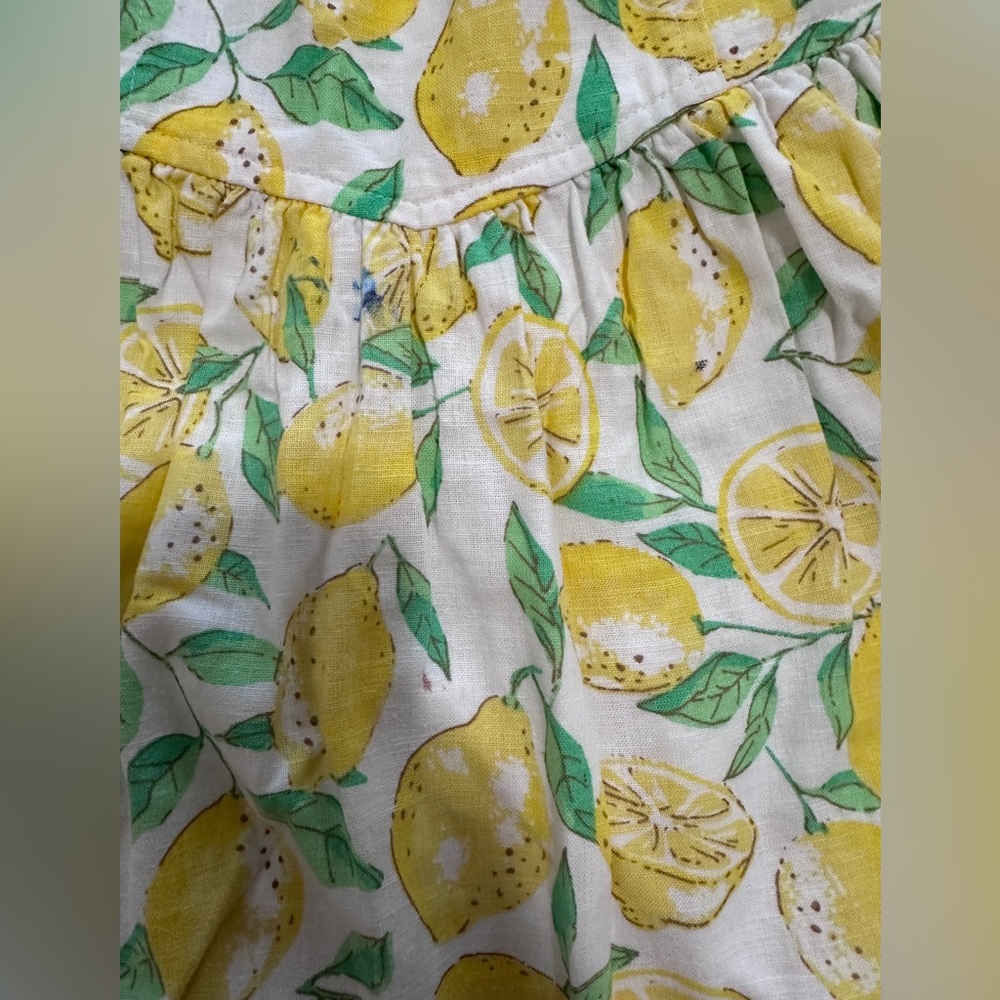 GAP KIDS LINEN LEMON GIRLS DRESS SIZE 5T - Picture 6 of 7